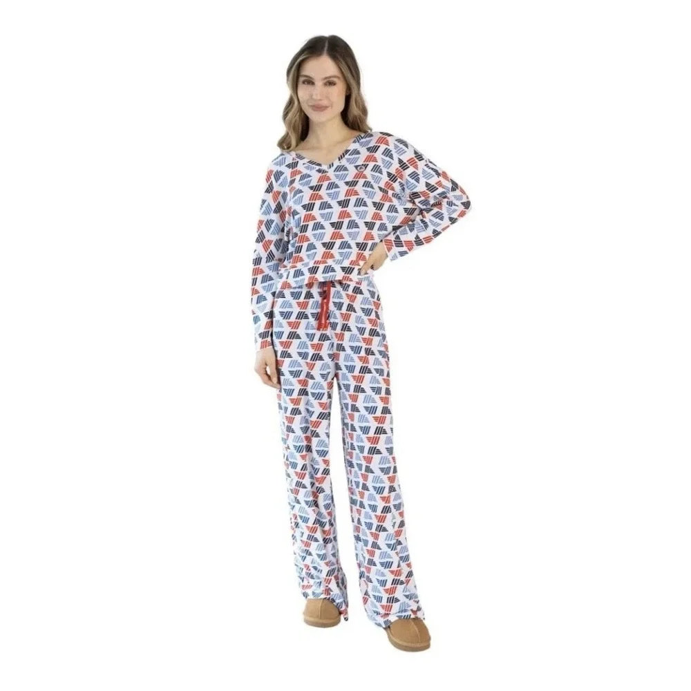 ALDI Gear Ladies‎ Cozy Ribbed Set All Over Print Size Small 4-6